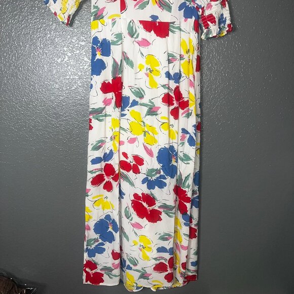 Share Rixo x Target Floral Puff Sleeve Midi Dress Size 2 - Picture 8 of 10